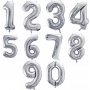 Zahlenballon - Silber - 86 cm