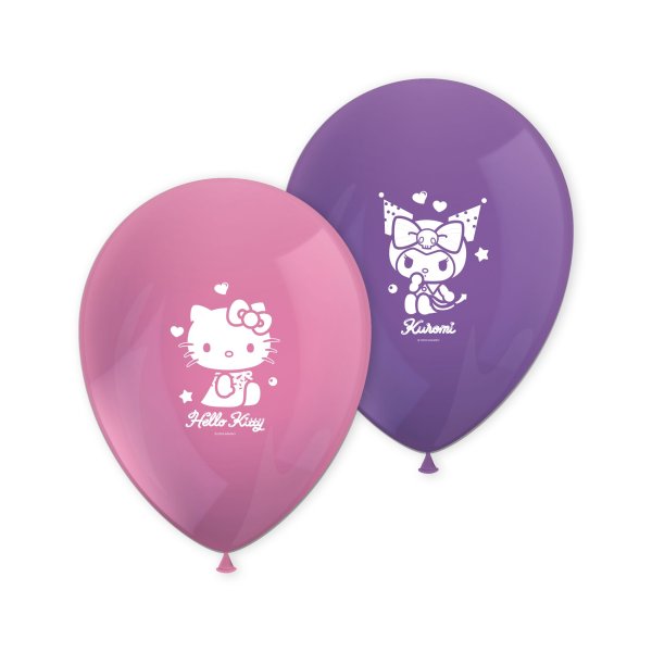 Latexballons - Hello Kitty & Kuromi - 8er-Pack
