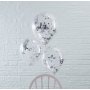 Konfetti-Luftballons - Silber - 5er-Pack