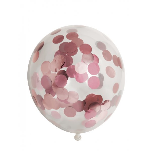 Konfetti-Ballons - Metallic-Roségold - 6er-Pack Konfetti-Ballons - Metallic-Roségold - 6er-Pack