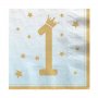 Servietten - 1. Geburtstag - Blau/Gold - 20er-Pack Servietten - 1. Geburtstag - Blau/Gold - 20er-Pack