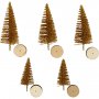 Weihnachtsmann-Accessoires - Tannenbäume - Gold - 5er-Pack Weihnachtsmann-Accessoires - Tannenbäume - Gold - 5er-Pack