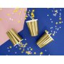 Pappbecher - Metallic - Gold - 6er-Pack