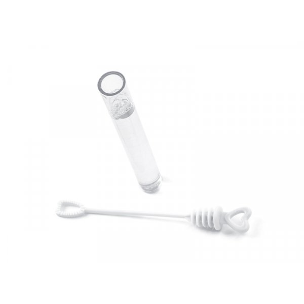 Hochzeitsblasen - Herzstab - 48er-Pack - Wei