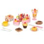 Kuchenspielzeug mit Klettverschluss, 75 Teile, Rosa Kuchenspielzeug mit Klettverschluss, 75 Teile, Rosa
