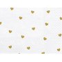 Servietten - Weiß mit goldenen Herzen - 20er-Pack