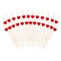 Snack- und Getränkesticks - Rote Herzen - 12 cm - 25 Stück Snack- und Getränkesticks - Rote Herzen - 12 cm - 25 Stück