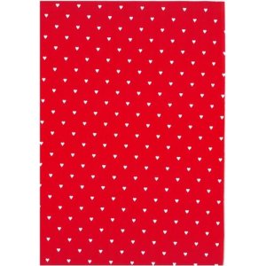Geschenkpapier - Rot mit wei�en Herzen - 70 cm x 10 m