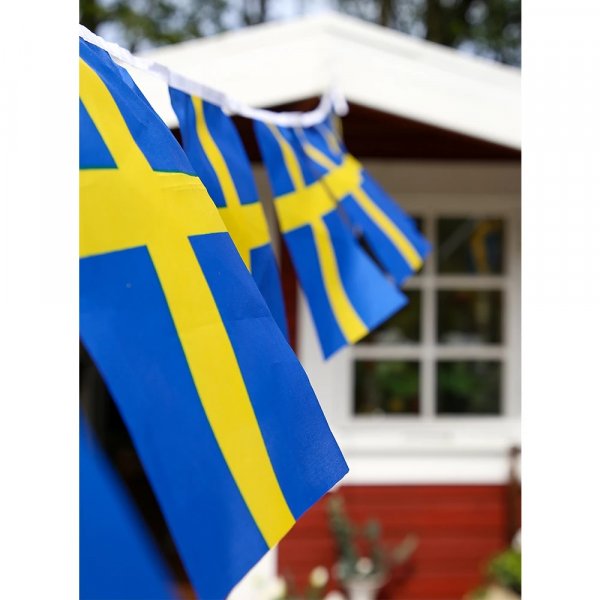 Flaggengirlande - Schweden - 6 Meter Flaggengirlande - Schweden - 6 Meter