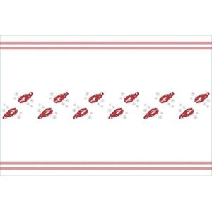 Tischdecke - Kunststoff - Krebse - Weiß/Rot - 120 x 180 cm Tischdecke - Kunststoff - Krebse - Weiß/Rot - 120 x 180 cm