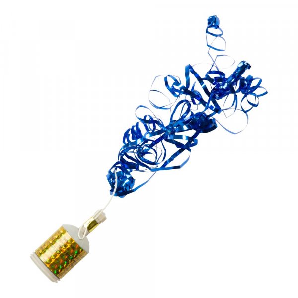 Party-Poppers - 6er-Pack - Blau
