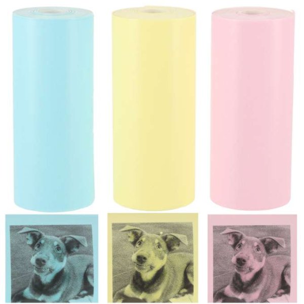 Thermopapierrollen, farbig, 5,7 cm x 3 m, 3er-Pack - BPA-frei Thermopapierrollen, farbig, 5,7 cm x 3 m, 3er-Pack - BPA-frei