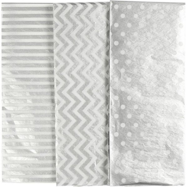 Seidenpapier - 6 Blatt - Silber Seidenpapier - 6 Blatt - Silber