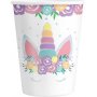 Pappbecher - Blumen-Einhorn - 6er-Pack Pappbecher - Blumen-Einhorn - 6er-Pack