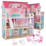 Puppenschrank aus Holz, 70 cm, rosa, mit LED-Beleuchtung - Selbstmontage Puppenschrank aus Holz, 70 cm, rosa, mit LED-Beleuchtung - Selbstmontage