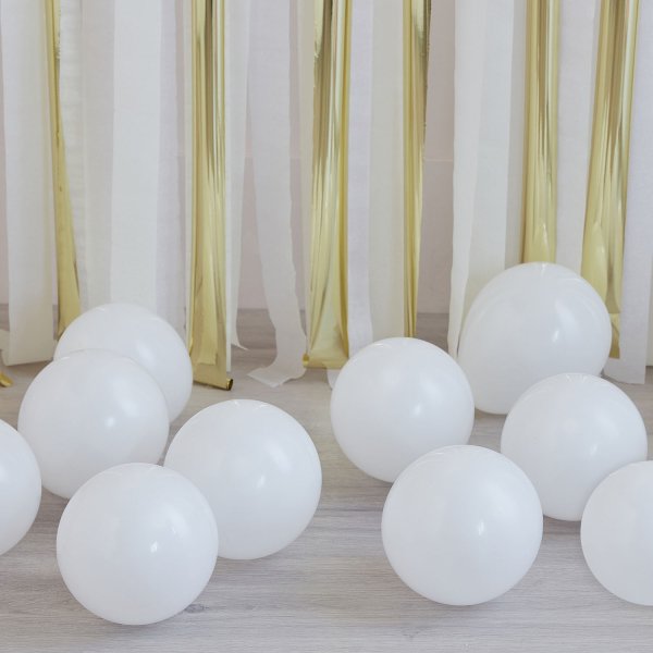 Mini-Ballons - 12 cm - Weiß - 40er-Packung Mini-Ballons - 12 cm - Weiß - 40er-Packung