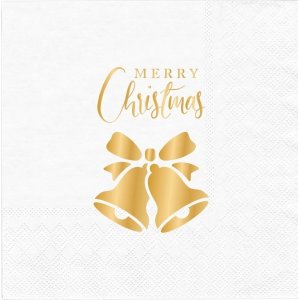 Servietten - Wei� - Frohe Weihnachten - 33x33 cm - 10er-Pack