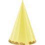 Partyhte - Pastellmischung mit Goldbesatz - 6er-Pack