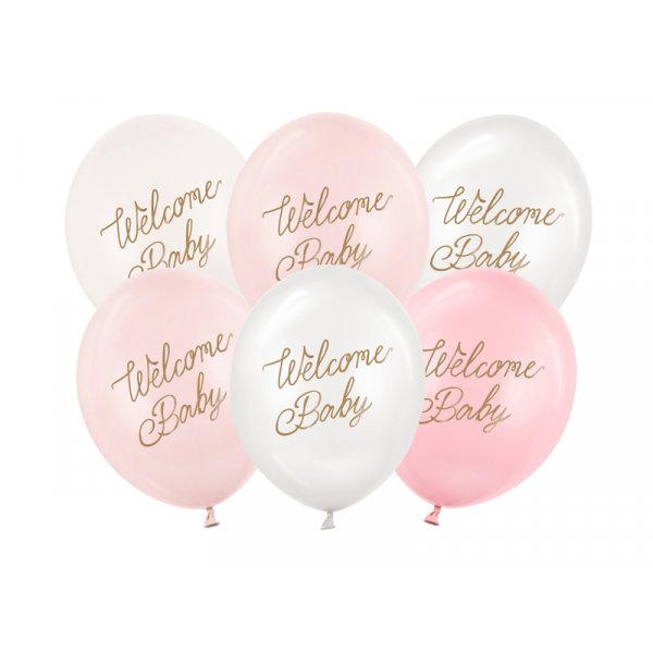 Willkommensballons f�rs Baby - Rosa-Mix - 30 cm