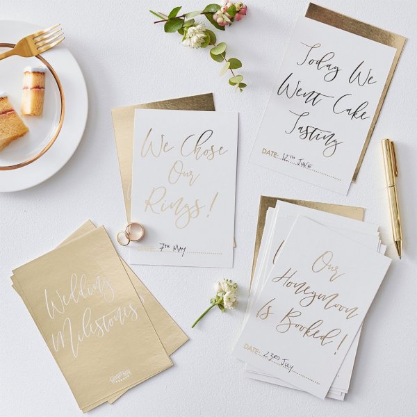Meilensteinkarten - Goldhochzeit