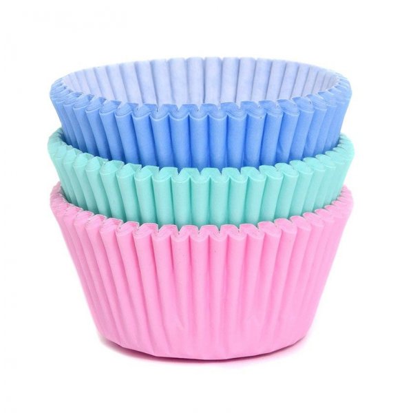 Muffinformen - 75er-Pack - Rosa/Mint/Blau