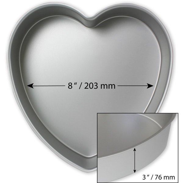 Herzförmige Backform - 20 cm Durchmesser, 7,6 cm hoch - PME Herzförmige Backform - 20 cm Durchmesser, 7,6 cm hoch - PME