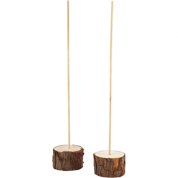 Holzpflcke an Fen - 2er-Pack