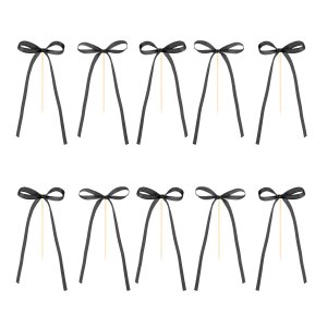 Cake Picks/Cake Topper - Schleifen - Schwarz - 10er Pack Cake Picks/Cake Topper - Schleifen - Schwarz - 10er Pack