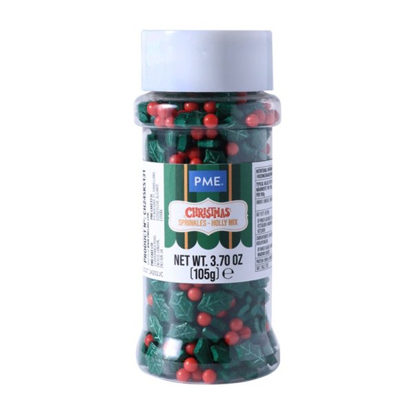 Weihnachtsstreusel - Stechpalmenmischung - 105 g - PME Weihnachtsstreusel - Stechpalmenmischung - 105 g - PME