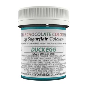 Schokoladenfarbe - Blaugrün (Entenei) - 35 g - Sugarflair Schokoladenfarbe - Blaugrün (Entenei) - 35 g - Sugarflair