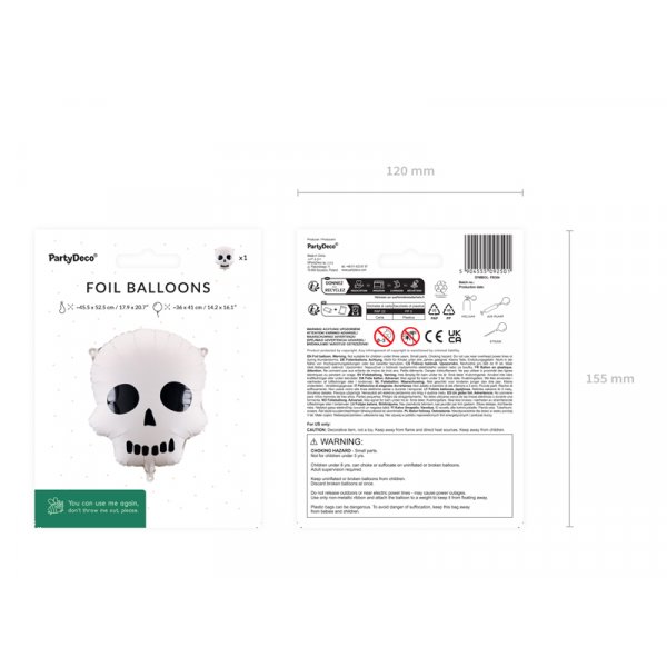 Totenkopf aus Folienballon - Mix Totenkopf aus Folienballon - Mix