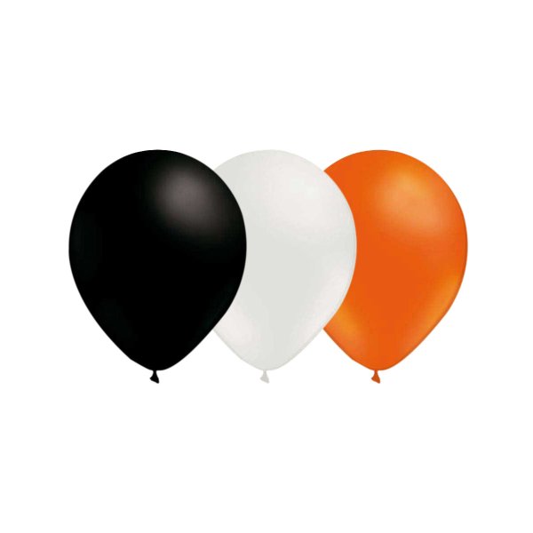 Luftballons - Mix - Schwarz/Weiß/Orange - 15er-Packung Luftballons - Mix - Schwarz/Weiß/Orange - 15er-Packung