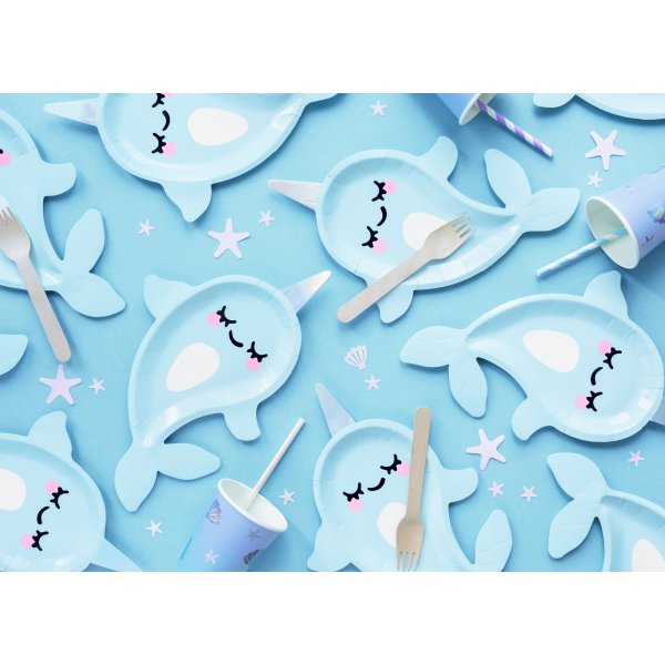 Pappteller - Narwhal Party - 6er-Pack Pappteller - Narwhal Party - 6er-Pack