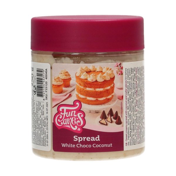 Knuspriger weißer Schoko-Kokosnuss-Aufstrich - 250 g Knuspriger weißer Schoko-Kokosnuss-Aufstrich - 250 g