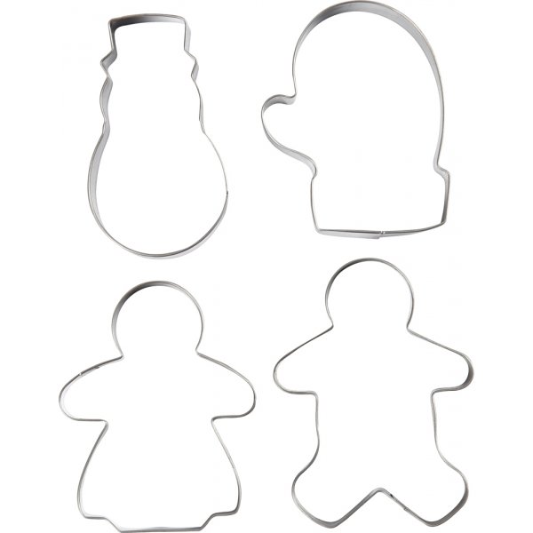 Ausstecher - Winter - H: 8 cm - 4 Stk