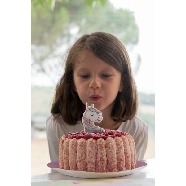 Kuchenkerze - Einhorn