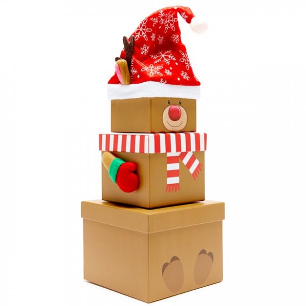 Stapelbare Geschenkboxen - Transparent - 3er-Pack Stapelbare Geschenkboxen - Transparent - 3er-Pack