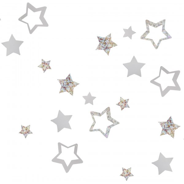Konfetti - Schimmernde Sterne - Silber Konfetti - Schimmernde Sterne - Silber