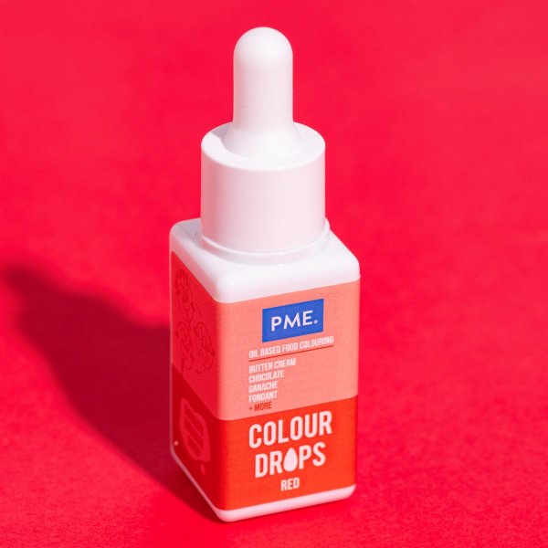 PME Colour Drops - Lebensmittelfarbe auf Ölbasis - Rot - 20 ml PME Colour Drops - Lebensmittelfarbe auf Ölbasis - Rot - 20 ml