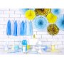 Pappbecher - Hellblau - Goldrand - 6er-Pack