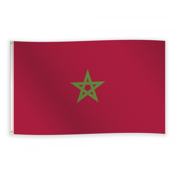 Marokko-Flagge aus Polyester, 150 x 90 cm Marokko-Flagge aus Polyester, 150 x 90 cm