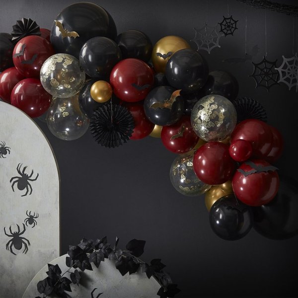 Ballonbogen - Halloween - Schwarz/Rot/Gold Ballonbogen - Halloween - Schwarz/Rot/Gold
