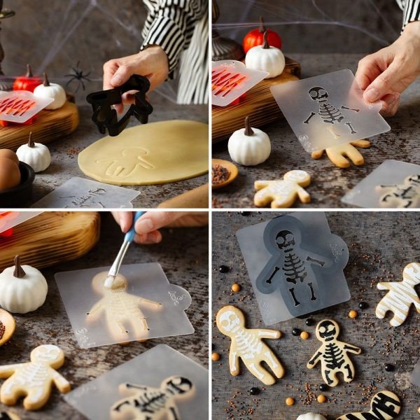 Ausstechform mit Schablone - Skelett und Mumie - Halloween Ausstechform mit Schablone - Skelett und Mumie - Halloween