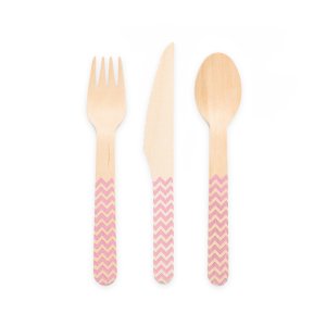 18er-Pack Holzbesteck, rosa 18er-Pack Holzbesteck, rosa