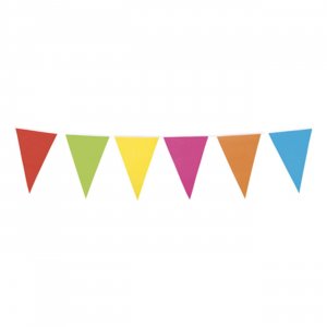 Wimpelgirlande, mehrfarbig, 10 m Wimpelgirlande, mehrfarbig, 10 m