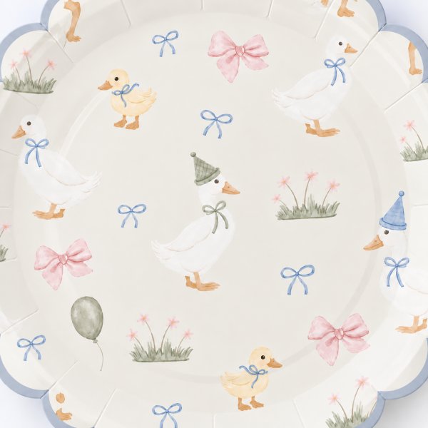 Pappteller - Geburtstagsente - 22 cm - Lavendelblau - 8er-Pack Pappteller - Geburtstagsente - 22 cm - Lavendelblau - 8er-Pack