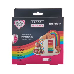 Pastenfarben - 6 Farben - 6 x 25 g - Progel - Regenbogenstaub Pastenfarben - 6 Farben - 6 x 25 g - Progel - Regenbogenstaub