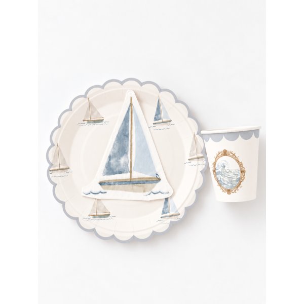 Servietten - Segelboot - Segeln - Lavendelblau - 16er-Packung
