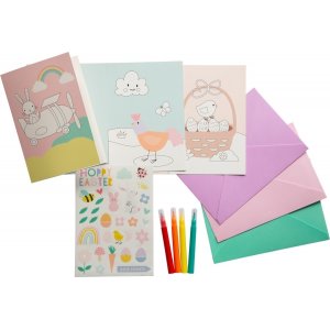 Osterkarten - Umschläge, Aufkleber und Stifte - 3er-Pack Osterkarten - Umschläge, Aufkleber und Stifte - 3er-Pack