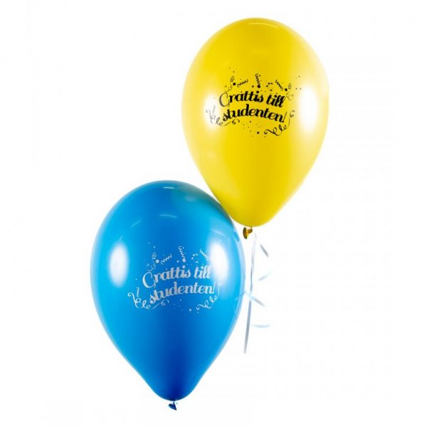Luftballons - Herzlichen Glckwunsch an den Schler - Gelb/Blau - 25er-Pack